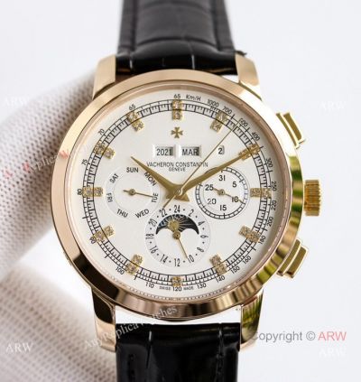 New! TW Factory Vacheron Constantin Traditionnelle Perpetual Calendar Watch White Mop Dial